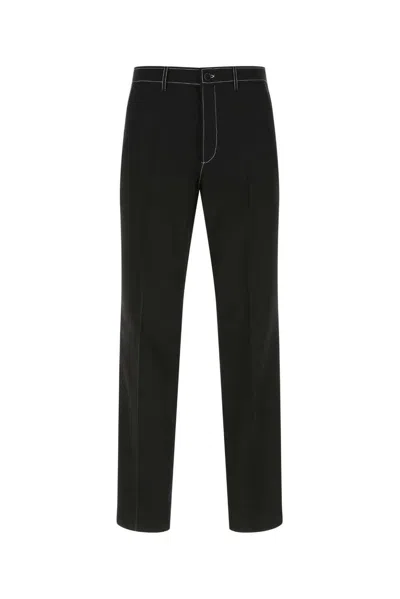 Burberry Straight-leg Tailored Trousers In Nero