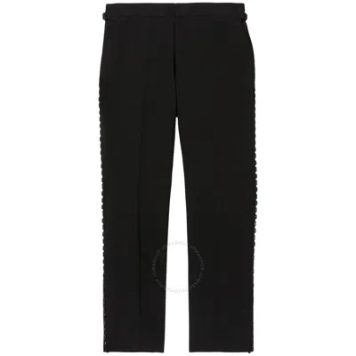 Burberry Straight-leg Wool Pants In Black