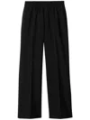Burberry Straight-leg Wool Trousers In Black