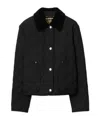 Burberry Straight-point Collar Quilted Jacket In Black