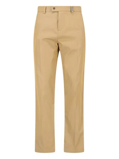 Burberry Straight Trousers In Light Brown