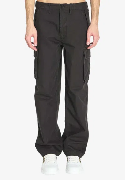 Burberry Straight-leg Cargo Pants In Black