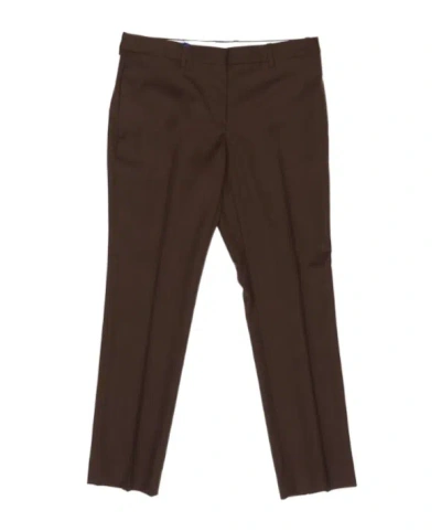 Burberry Straight-leg Chino Trousers In Brown