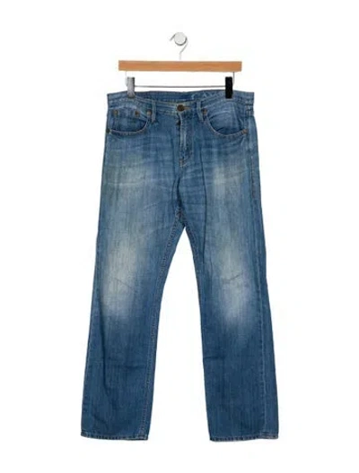 Pre-owned Burberry Straight-leg Jeans In Blue