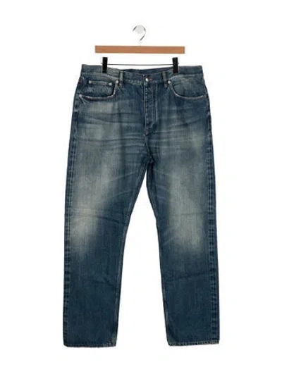 Pre-owned Burberry Straight-leg Jeans In Blue