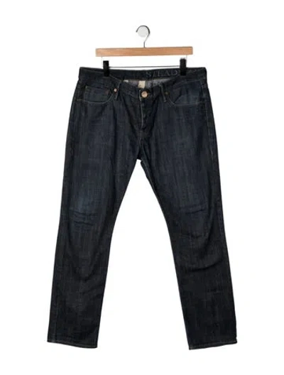 Pre-owned Burberry Straight-leg Jeans In Blue