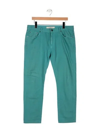 Pre-owned Burberry Straight-leg Jeans In Green