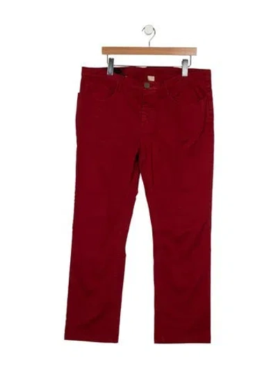 Pre-owned Burberry Straight-leg Jeans In Red
