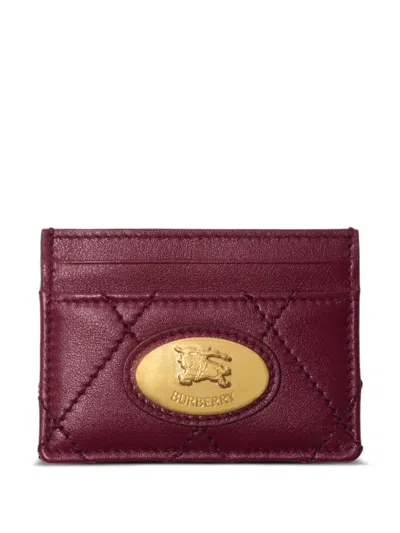 Burberry Strand Card Holder In Red