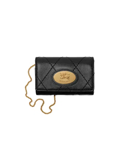 Burberry Strand Chain Card Case In Black