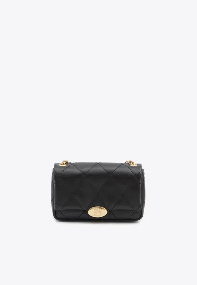 Burberry Strand Leather Crossbody Bag In Black