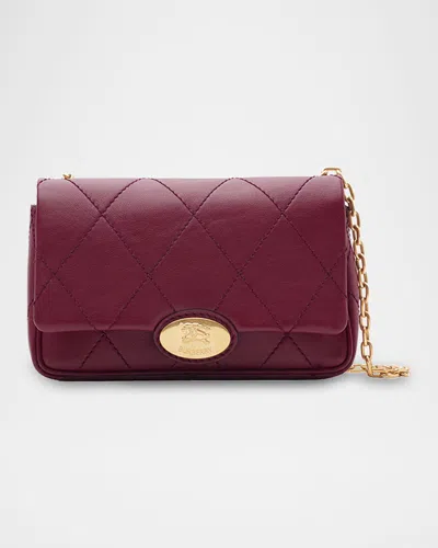 Burberry Strand Quilted Leather Clutch Bag In Red