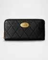 Burberry Strand Quilted Leather Zip Wallet