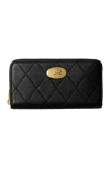 Burberry Strand Quilted Leather Zip Wallet