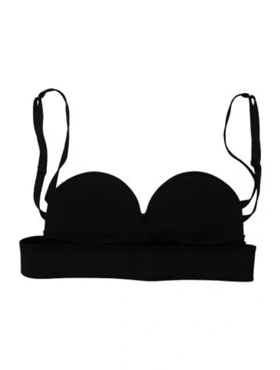 Pre-owned Burberry Strapless Sports Bra W/ Tags In Black