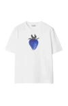 Burberry Crystal-embellished Cotton T-shirt In White