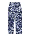 Burberry Strawberry-print Straight Trousers In Blue