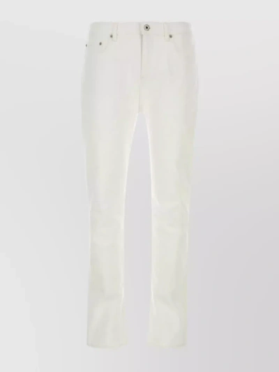 Burberry Streamlined Straight-fit Denim Trousers In Cream