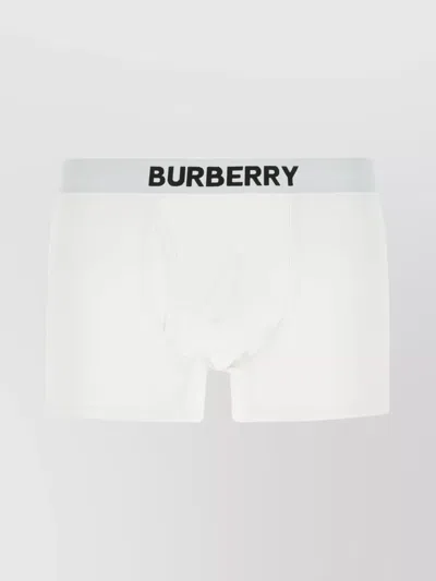 Burberry Stretch Cotton Boxer Waistband In White
