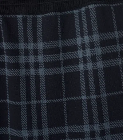 Burberry Stretch-cotton Check Shorts In Blue