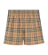 Burberry Stretch-cotton Check Shorts In Multi
