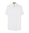 Burberry Stretch-cotton Ekd-embroidered Slim Shirt In White