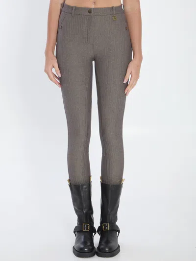 Burberry Stretch Cotton Jodhpur Trousers In Black