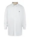 Burberry Stretch Cotton Poplin Shirt In White