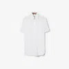 Burberry Stretch-cotton Ekd-embroidered Slim Shirt In White