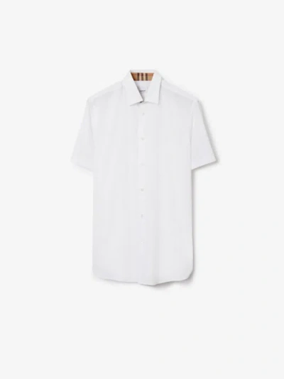 Burberry Stretch Cotton Shirt In White