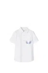 Burberry Embroidered Shirt In White