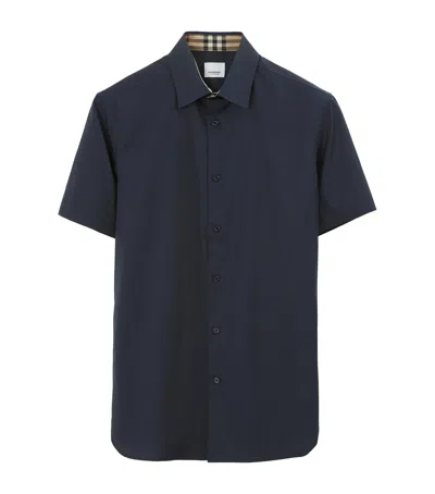 BURBERRY STRETCH-COTTON SHORT-SLEEVE SHIRT