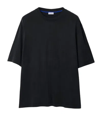 Burberry Stretch-cotton T-shirt In Black