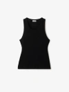 Burberry Ekd-patch Ribbed Tank Top In Black