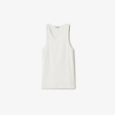 Burberry Stretch Cotton Vest In White