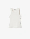 Burberry Ekd Applique Slim Tank Top In Salt