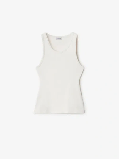 Burberry Stretch Cotton Vest In White