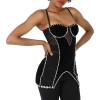 BURBERRY BURBERRY STRETCH MESH AND VELVETEEN CRYSTAL EMBELLISHED CORSET TOP