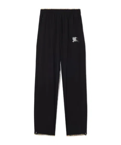 Burberry Stretch Nylon Jogging Trousers In Black