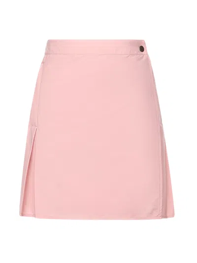 Burberry Stretch Nylon Mini Skirt With Pleats In Pink