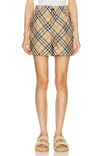 Burberry Iconic Check Tonal Ekd Twill Shorts In Multi