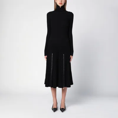 BURBERRY STRETCH WOOL BLEND TURTLENECK DRESS