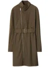 Burberry Stretch Wool Dress In Brown