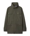 Burberry Stretch Wool Field Jacket In Moss Melange