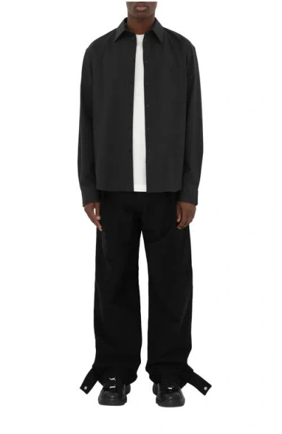 Burberry Stretch Wool Shirt In Gray