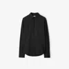 Burberry Tailored Shirt With Curved Hem And Point Collar In Brisk