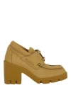 Burberry Nubuck Stride Loafers In Beige