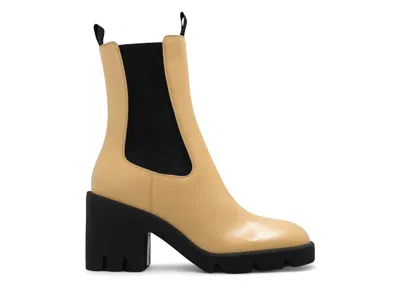 Pre-owned Burberry Stride Platform Ankle Boots (women's) Sneakers In Custard In Yellow