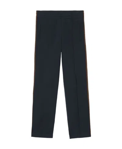 Burberry Stripe-detail Jogging Pants In Black