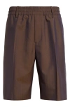 Burberry Bermuda In Lana Marrone Uomo In Barrel